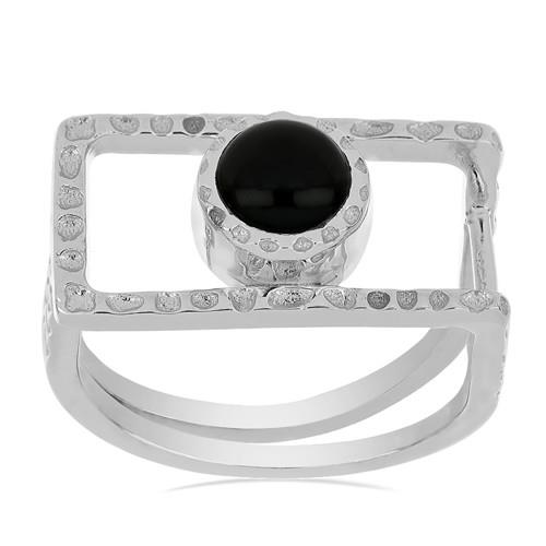 BUY BLACK ONYX SINGLE STONE FASHION RING